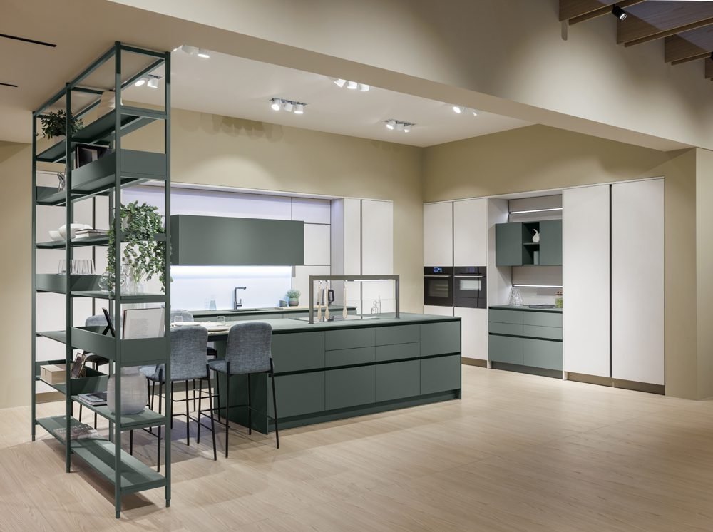 Custom Italian kitchen design featuring clean cabinetry lines, integrated appliances, and functional layout planning