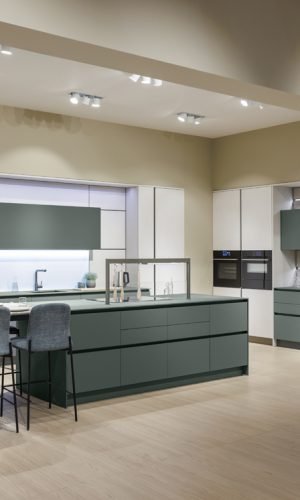 Custom Italian kitchen design featuring clean cabinetry lines, integrated appliances, and functional layout planning