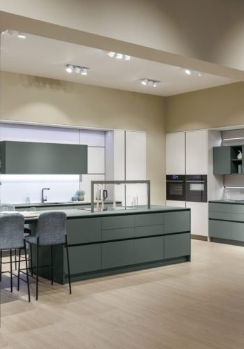 Custom Italian kitchen design featuring clean cabinetry lines, integrated appliances, and functional layout planning